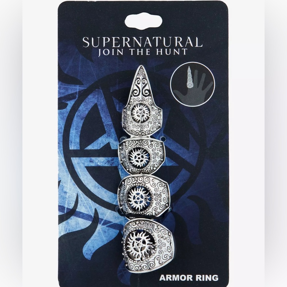 Supernatural Icons‎ Armor Ring Hot Topic Winchester Castiel